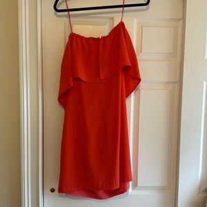 Strapless mini dress